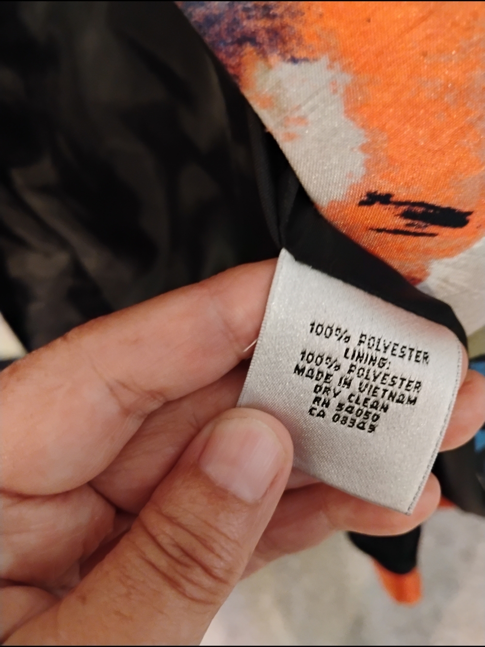 Kasper Floral Open Blazer in Black, Orange & Blue - Picture 4 of 4
